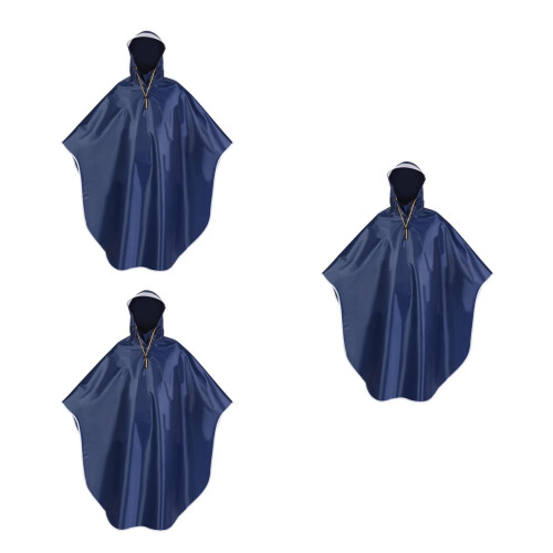 3Pièces Poncho Cyclisme Marine Vent Résistant 1