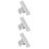 3Pcs Durable Stainless Steel Finger Ruler for Oral Use Silver 7