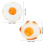 8Pcs Realistic PVC Fried Egg Model Decorative Kitchen Food Ornament 2