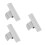 3Pcs Durable Stainless Steel Finger Ruler for Oral Use Silver 2