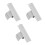 3Pcs Durable Stainless Steel Finger Ruler for Oral Use Silver 3