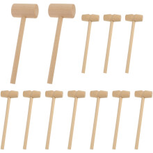 36Pcs Lightweight Wooden Mallets Light Brown for Seafood and Jewelry