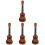 4St Mini Kindergitaar Speelgoed Realistisch Draagbaar Ukulele 4