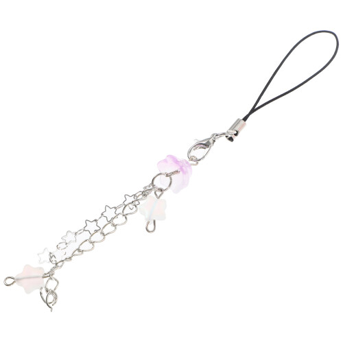 4Pcs Durable Purple Glass Phone Charm Strap for Purse Backpack