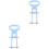 2Pcs Universal Plastic Sponge Mop Handles Blue Replacement Mop Grips 4