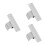 3Pcs Durable Stainless Steel Finger Ruler for Oral Use Silver 6