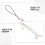 4Pcs Durable Purple Glass Phone Charm Strap for Purse Backpack 11