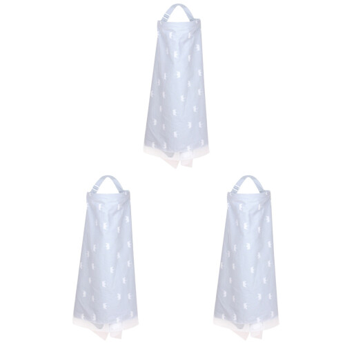 3Pcs Grey Cotton Nursing Cover Multi-Functional Breastfeeding Scarf 1