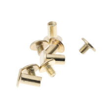 135Sets Golden Metalworking Snap Rivet Copper-Plated Nails for DIY