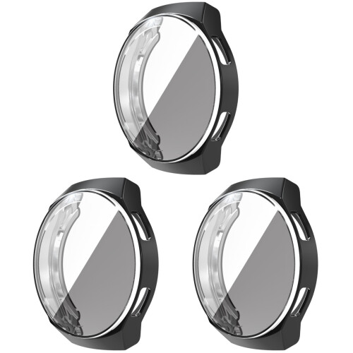 3Pcs Black Watch Cover Protective Full Screen Case for 1