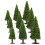 45Pcs Realistic Green Miniature Trees for Model Scenery Crafts 3