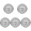 5Pcs Lightweight Silver Sauna Room Hygrometer Indoor Use 4