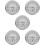 5Pcs Lightweight Silver Sauna Room Hygrometer Indoor Use 10