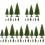 45Pcs Realistic Green Miniature Trees for Model Scenery Crafts 4