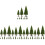 45Pcs Realistic Green Miniature Trees for Model Scenery Crafts 7