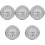 5Pcs Lightweight Silver Sauna Room Hygrometer Indoor Use 5