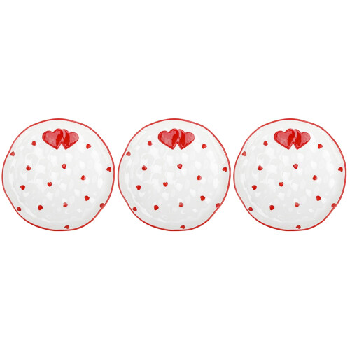 3Pcs Multi Ceramic Plates Elegant Dessert Fruit Tray for Home Use 2