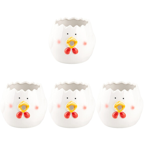 4Pcs Ceramic Egg Separator Funny Chick Shape Egg Yolk Divider 1