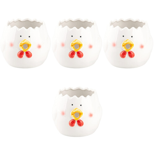4Pcs Ceramic Egg Separator Funny Chick Shape Egg Yolk Divider 2