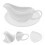 3Sets White Small Ceramic Sauce Dish with Ergonomic Handle 10