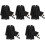 5Sets 2024 Kids Graduation Robe and Cap Set Black Knitted Material 5