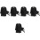 5Sets 2024 Kids Graduation Robe and Cap Set Black Knitted Material 6