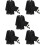 5Sets 2024 Kids Graduation Robe and Cap Set Black Knitted Material 9