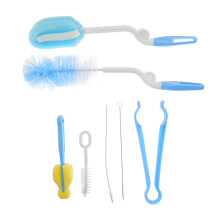 3Sets Nylon Babyfles Rietjes Met Schoonmaakborstel Set