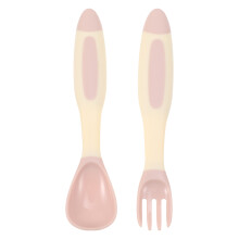 2Sets Kindertafelbestek Roze Baby En En