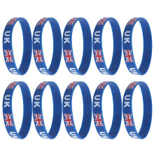 50St Gekleurde Landenvlag Siliconen Polsbanden Voor Sport En Feest