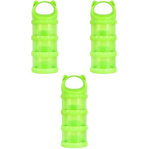 3St Stapelbare Groene Melkpoederdoos Baby's Met Drie Lagen 2