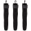 3St Zwarte Golfs En Baseball Bat Sleeve Met Elastische Rubber 5