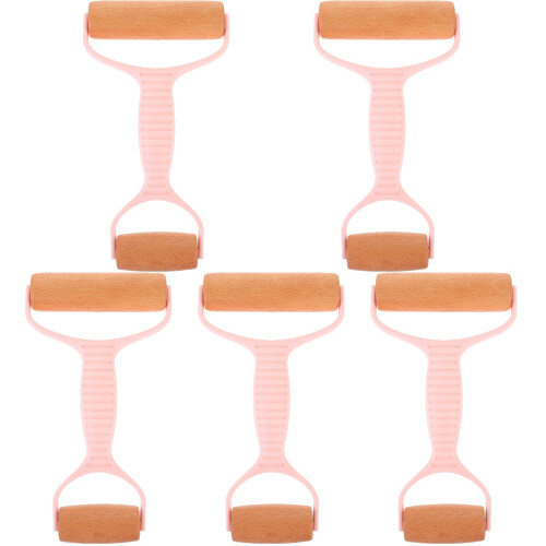 5St Roze Plastic Deegroller Pin Voor Koekjes 2