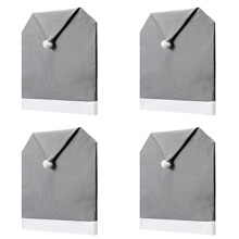 4 Pieces Christmas Chair Covers Decor, Santa-Claus Hat Snowflake Chair Xmas Cap, Kitchen Dining Chair Slipcovers Sets