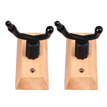 Wandmontierter Geigenhalter 2 Stück, Holz- und Metall-Gitarrenhalshalter