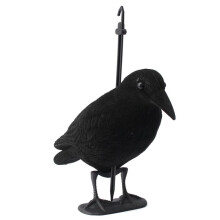 Garden Flocked Hard Plastic Black Crow Hunting Decoy Raven Halloween P