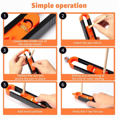 2Pcs Precise Contour Scribe Tool, Adjustable Contour Gauge Tool with Pencils and Lock, Corner Measuring Scribing Tool 2