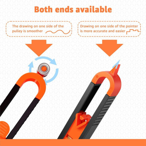 2Pcs Precise Contour Scribe Tool, Adjustable Contour Gauge Tool with Pencils and Lock, Corner Measuring Scribing Tool 2