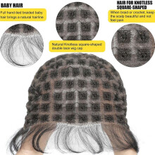 Braided Wig Cap -Double Full Lace Crochet Wig Cap with Baby Hair - Breathable Lace Cap for Black Women Glueless Braided
