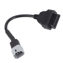 Adaptor conector OBD2 Euro5 cu 6 pini pentru diagnosticarea defecțiunilor motorului motocicletei, convertor 6 la 16 pini, protecție la supracurent