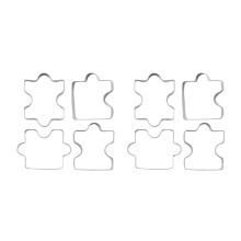 Stainless Steel Fondant Biscuit Cookie Cutter Cake Pastry Cookie Cutter Puzzle Mold 8 Pcs