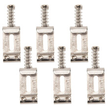 6 Roller Bridge Pull String Code Electric Guitar Saddle for STRATOCASTER Telecaster Electric Guitar Accessories Silver