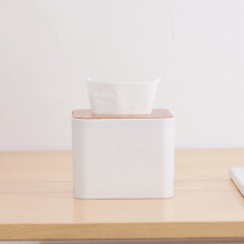 Square Tissue Box Tissue Box with Wooden Lid Household Removable Wooden Tissue Box