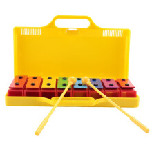 8 Anmerkungen Chromatische Xylophon-Glockenspiel-Resonatorglocken mit Gelbem GehäUse