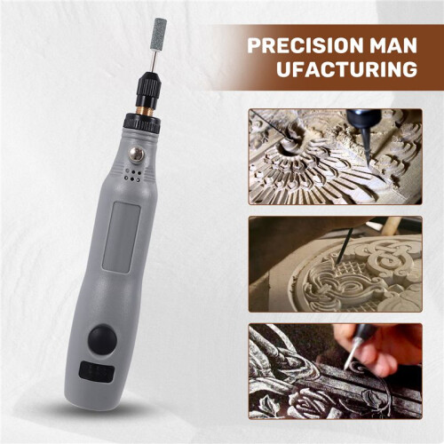 10W Hobby   Drill Grinder Rotary Tool Set Modeling Polishing Drilling - Grey 2