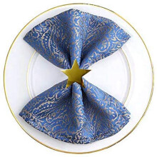 6 StüCk FüNf-Stern-Serviettenring, Weihnachtsserviettenring Geeignet für Weihnachtsfeiern, Abendessen, HochzeitsempfäNge Usw.