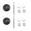2 PCS Push Button Quick Release Hood Bonnet Pins Lock Clip Car Bumper  Kit 1