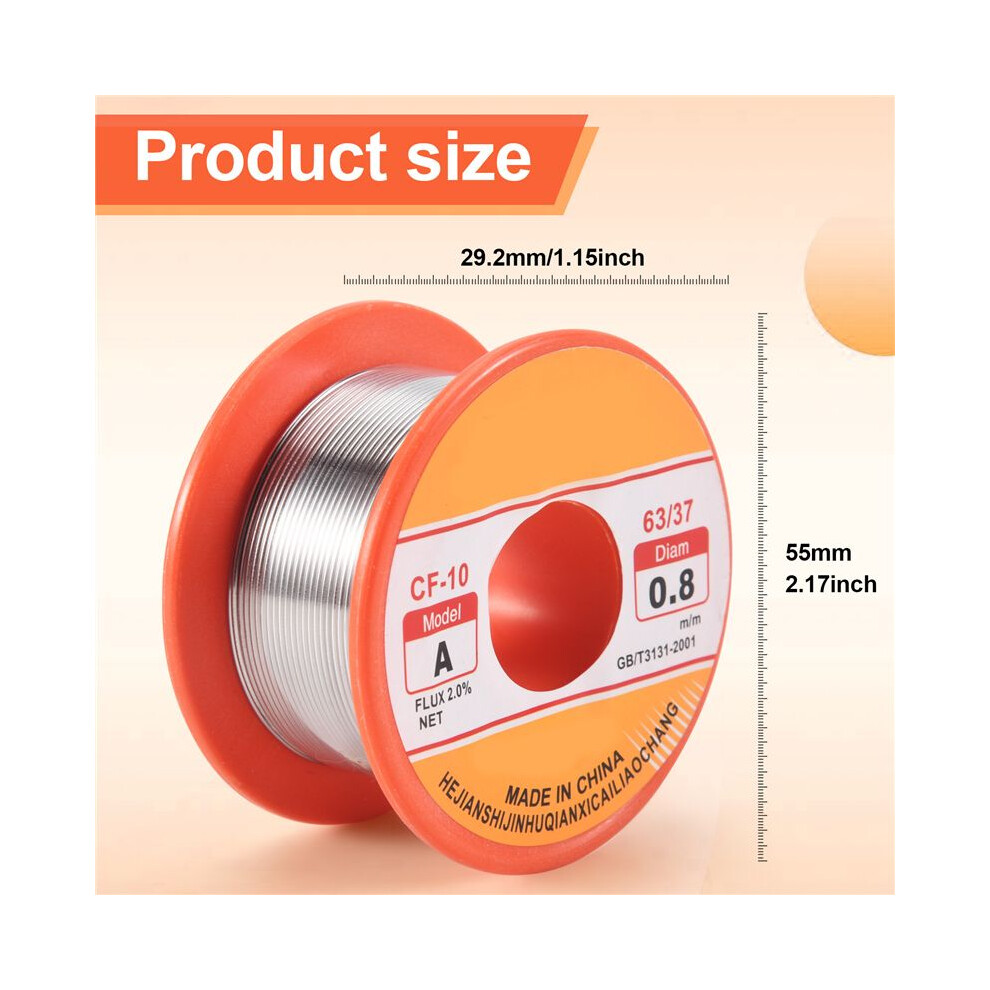 Tin Lead Solder Core Flux Soldering Welding Solder Wire Spool Reel 0.8Mm 63/37 6032698565787