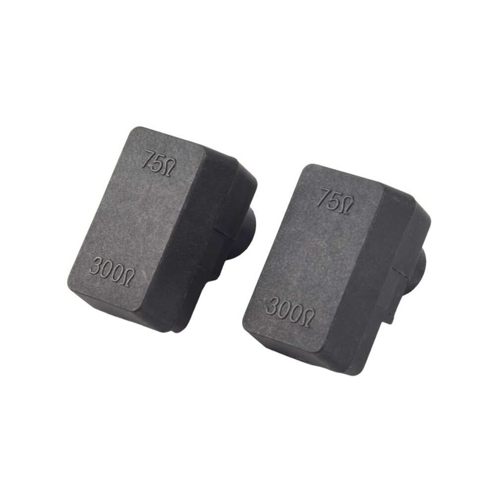 2 X Push- Antenna Matching Transformer 300/75 Ohm Tv F Coax Adapter 4714158410258
