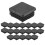 20 Pcs Plastic Square Blanking End Caps Tube Inserts 25mm x 25mm 1